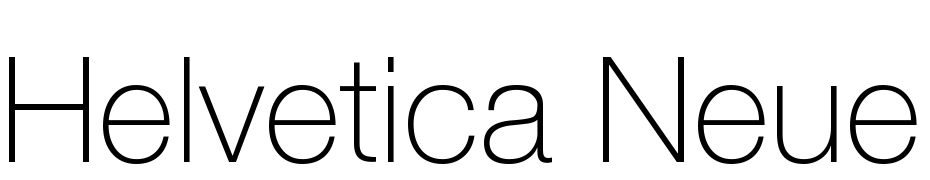 Helvetica Neue Thin Yazı tipi ücretsiz indir